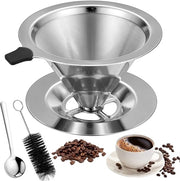 Filtro per caffè riciclabile in acciaio inossidabile - Filtro a doppia lastra per un caffè delizioso