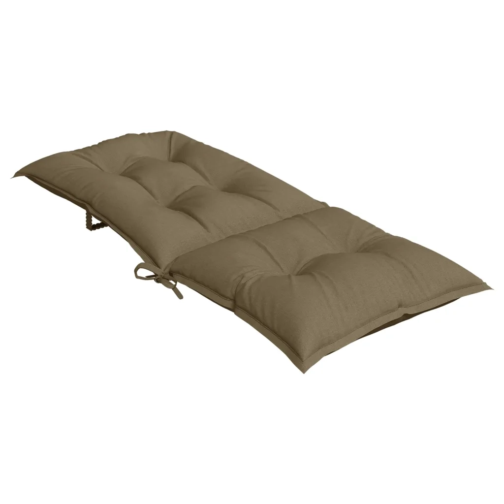 Cuscini Sedia Schiena Alta 2 Tortora MÃ©lange 120x50x7 Tessuto