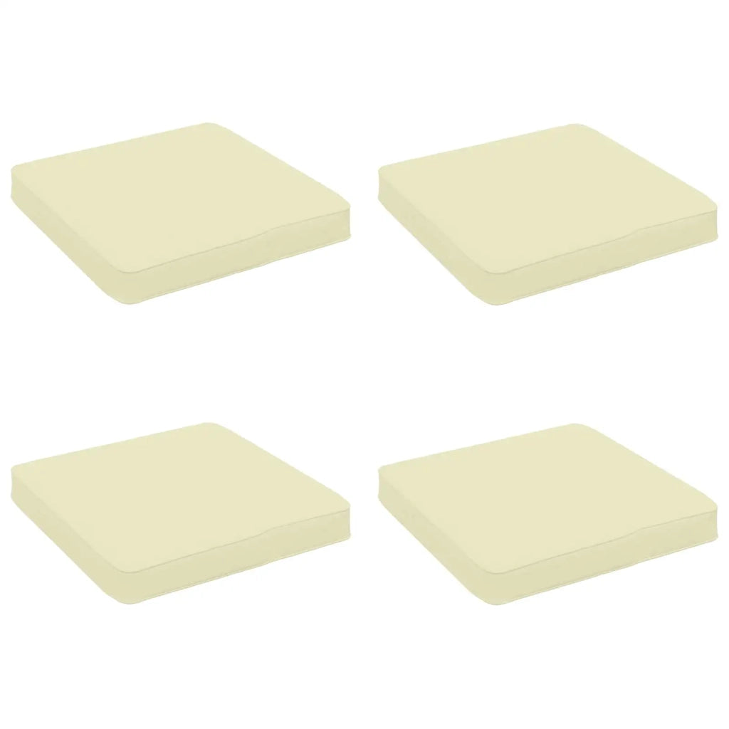 Cuscini per Sedia in 4 Pezzi VUGHT 4 pcs 100% Poliestere Crema 946255