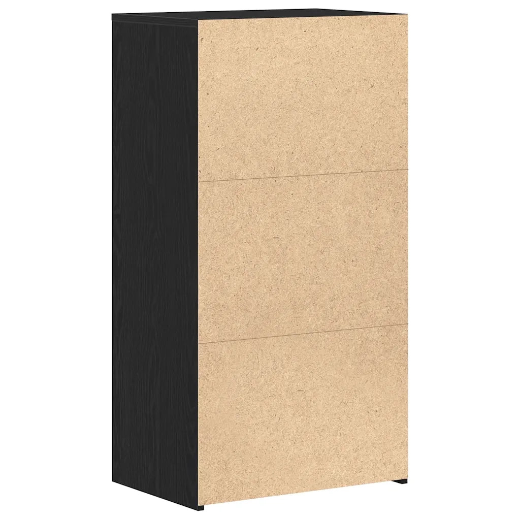 Credenza con 6 Cassetti Rovere Nero 50x34x96 cm in Truciolato 862442