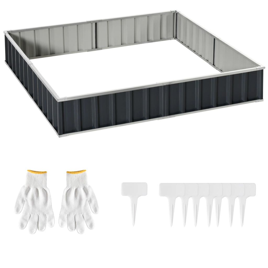 FIORIERA ALTA 258x90x30 cm Acciaio Grigio scuro con guanti