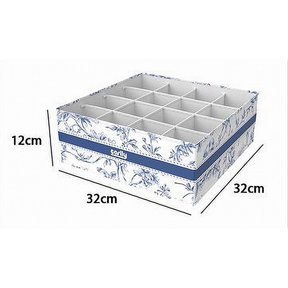 Trade Shop - Organizer Per Armadio 16 Scomparti Scatola Salvaspazio 32x32x12cm Fantasia 87332 -