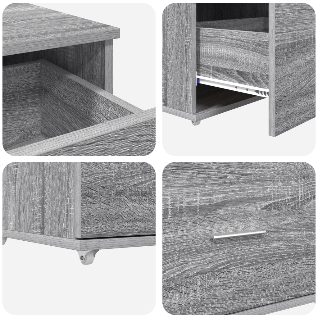 Armadio con Cassetti Grigio Sonoma Legno Ingegnerizzato Medio