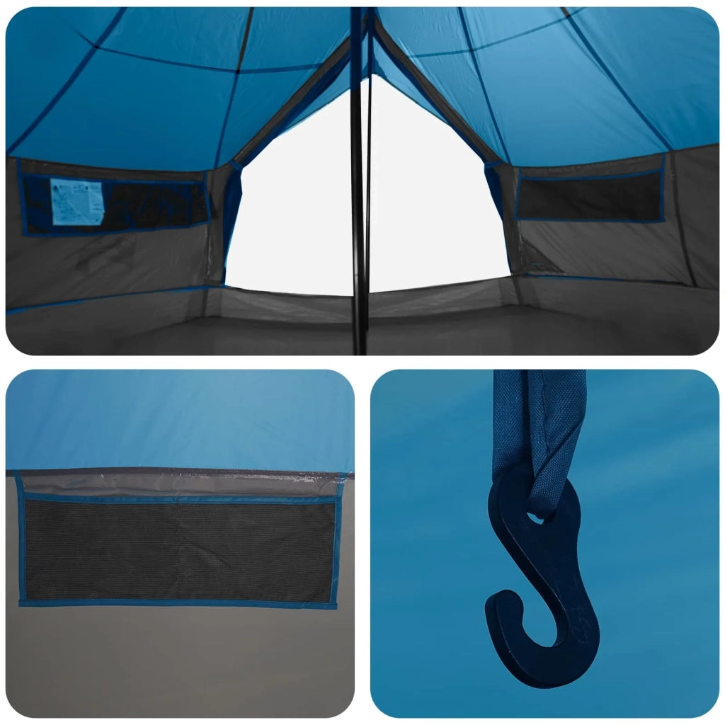 Tenda Tipi Blu 800 x 800 x 430 cm Poliestere e Acciaio 42028716