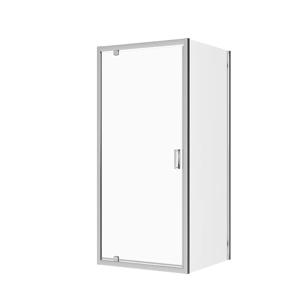 Box doccia 80x100 cm angolare apertura a battente vetro 6mm trasparente | Apulia