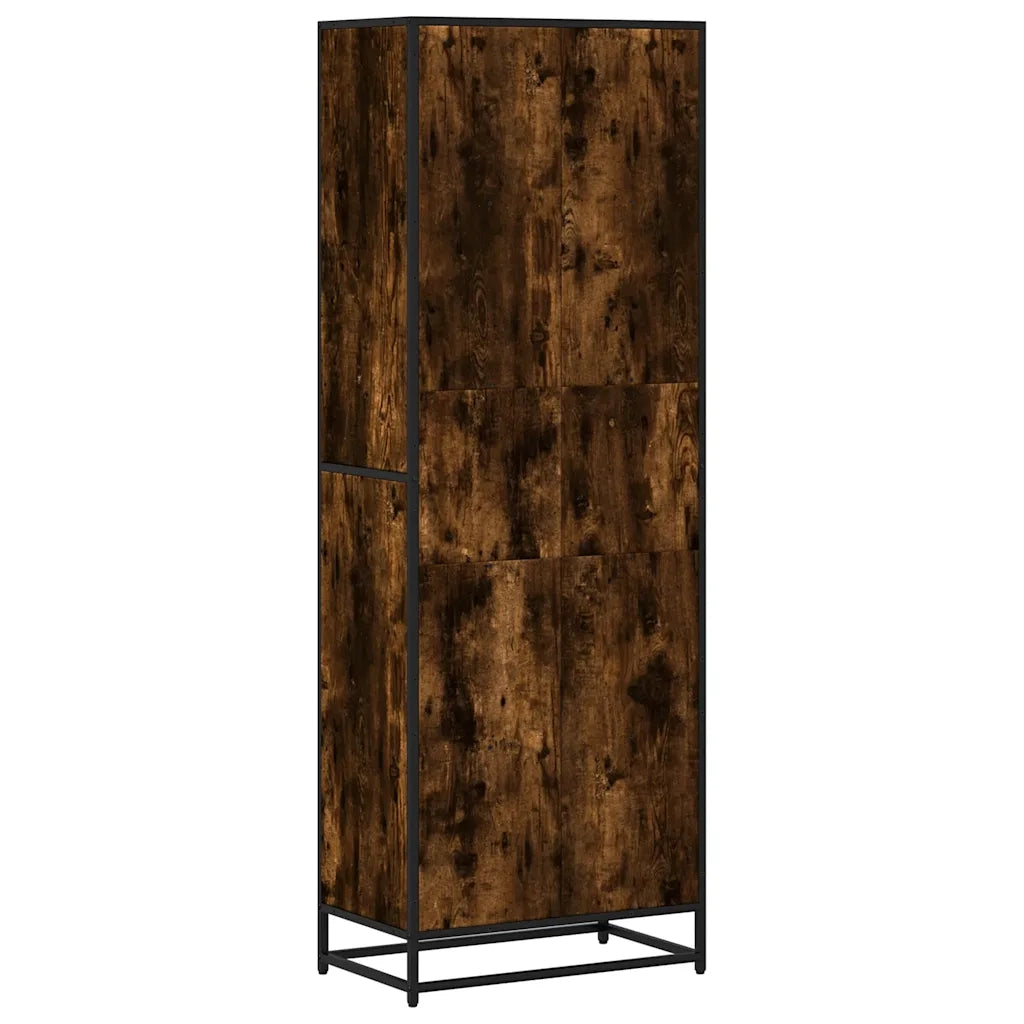 Libreria-Scaffale per Libri-Mobile di Stoccaggio Rovere Fumo 60x35x170,5 cm in Truciolato
