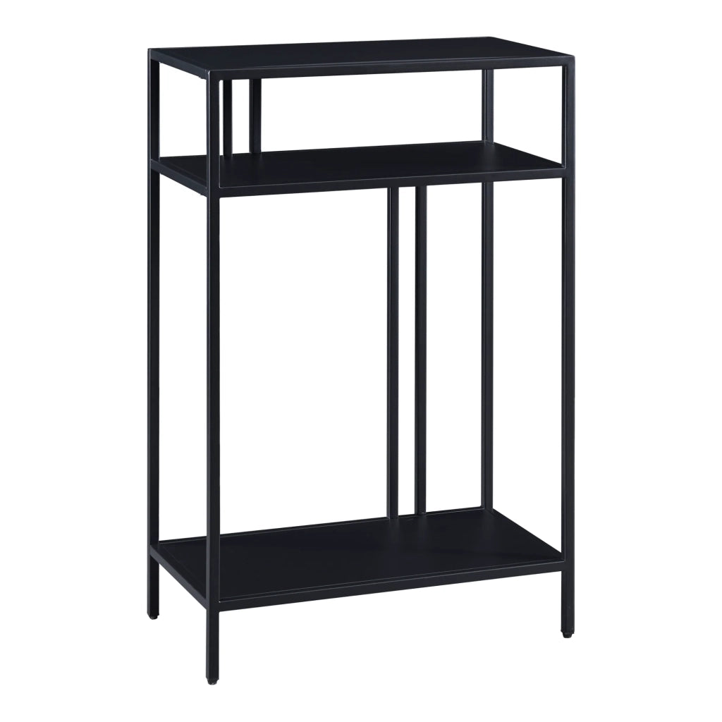 Tavolo consolle in metallo 85 x 55 x 30 cm nero 03_0008584