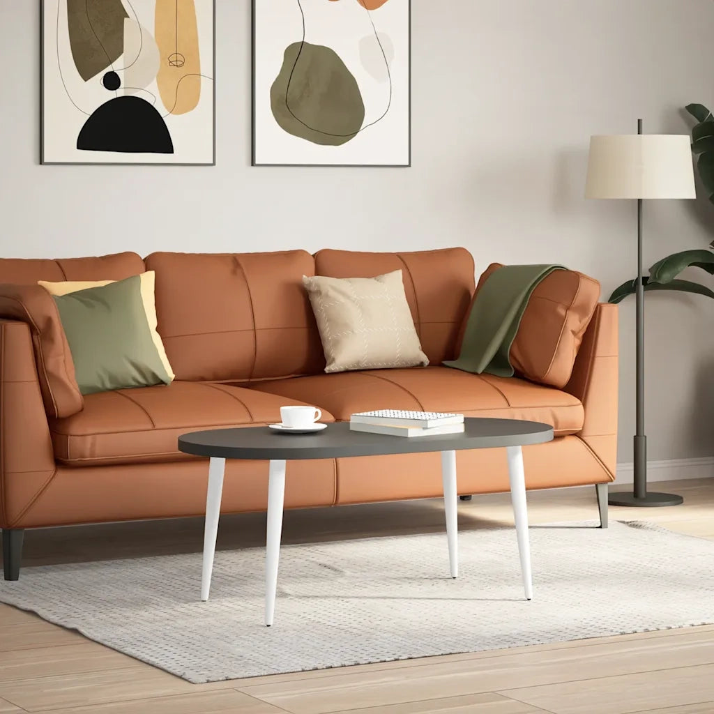 vidaXL Gambe per Tavolino da Caffè Forma Conica 4 pz Bianco 30-31 cm Acciaio