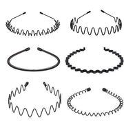 Set di fascette 6 pezzi - Fascette nere - Flessibili e regolabili - Sport/makeup - Adatti al quotidiano - Comodi e stabili - Fascette per capelli