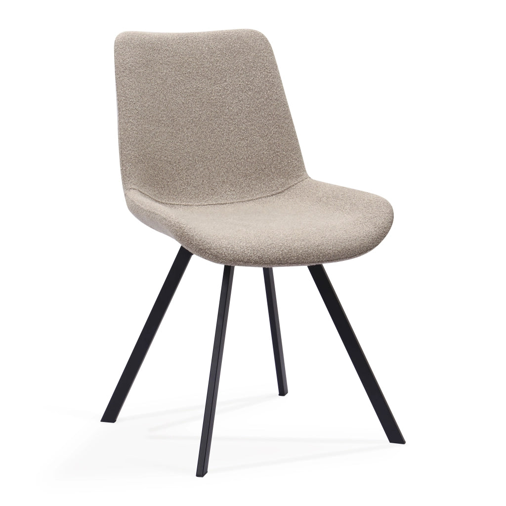 Sedie da Pranzo Girevoli Set 2 Pezzi ¨C MINIMAL ¨C Tessuto e Gambe in Metallo