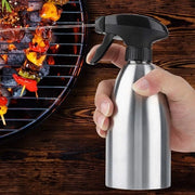 Spruzzatore portatile per barbecue - Olio spray - Fusto di acciaio inossidabile - Fusto portatile per barbecue - Fornitura di cucina - Maniglia ergonomico - Sicuro e stile - Spruzzatore di olio
