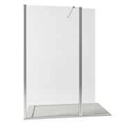 Parete Doccia Walk-In 120 cm con Aletta Orientabile in Cristallo trasparente 8mm H195 Bonussi Sveva