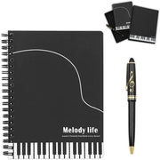 Papier per note A5, musica, ecologico, multicolore, legato con filo, libretto, penna a rullo, multicolore
