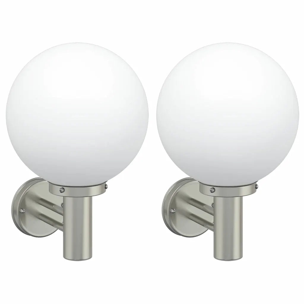 Lampada da Parete Esterna 2 pz Argento 28 x 25 x 38 cm CFW4590112