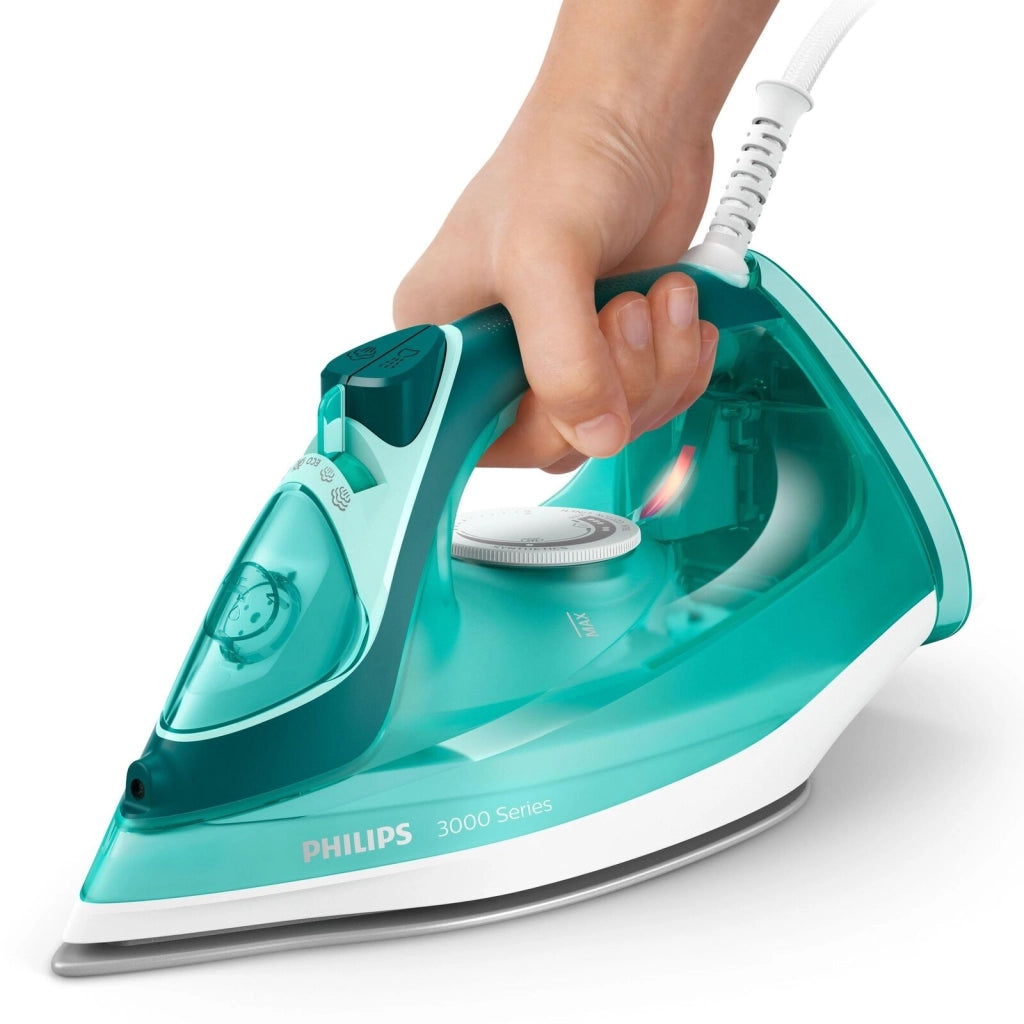 Philips DST3030-70 Serie 3000 Ferro a vapore 2400W piastra ceramica colpo vapore 180 g-min serbatoio 300 ml colore Turchese