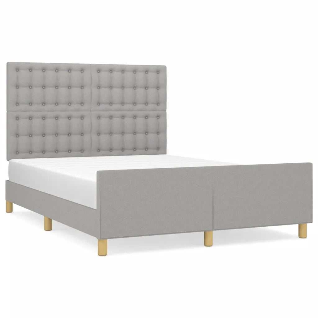 Giroletto senza Materasso Grigio Chiaro 140x190 cm Tessuto 3125373