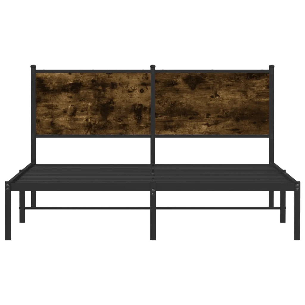 Giroletto senza Materaso in Metallo Rovere Fumo 140x190 cm