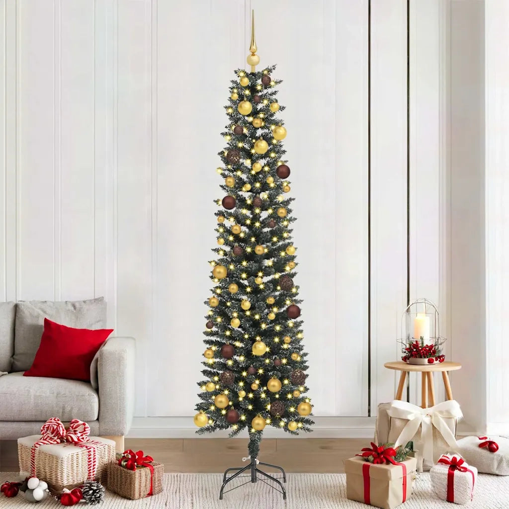 Albero di Natale artificiale con 300 LED Verde 210 cm 3395949