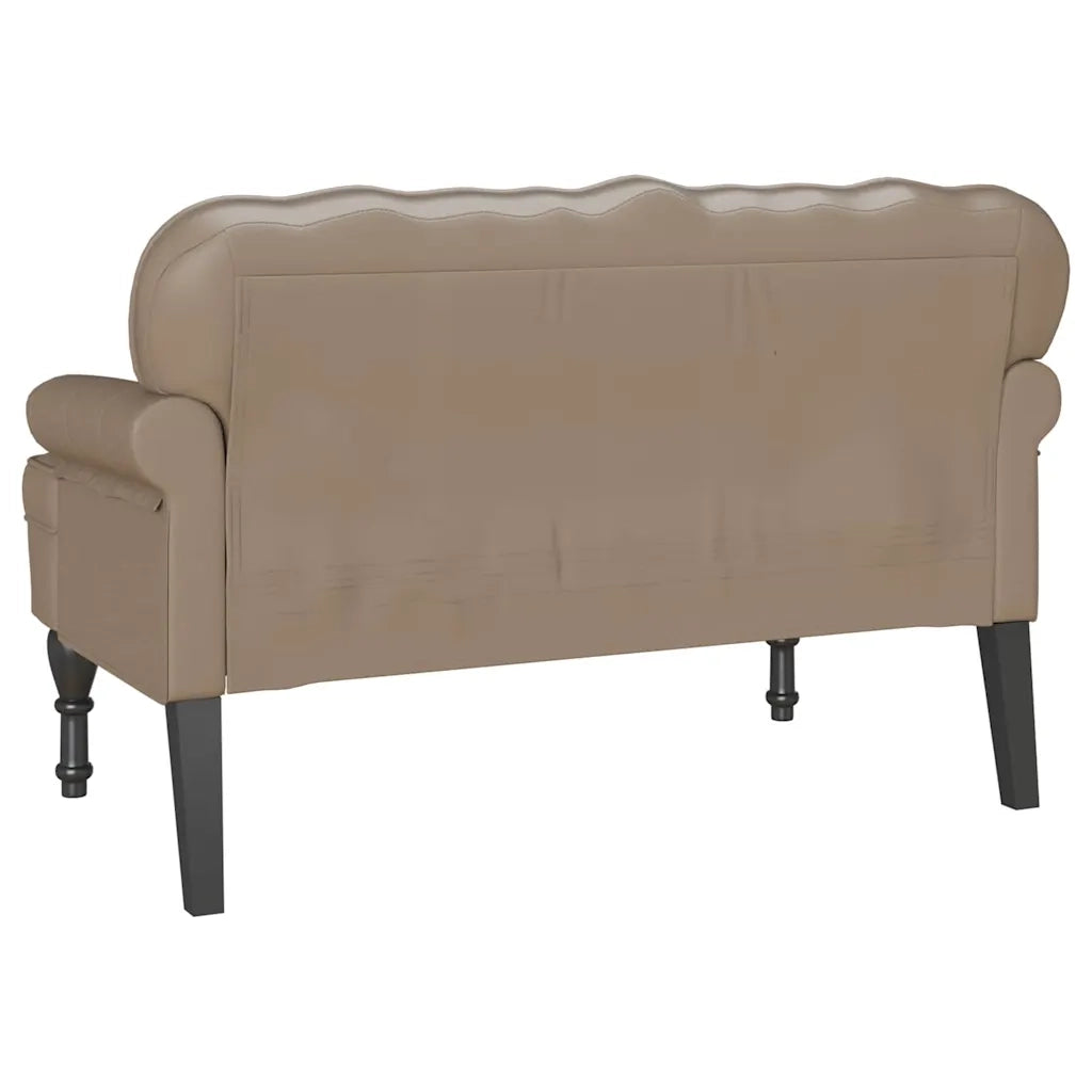 Panca Chesterfield Cappuccino 119,5 x 64,5 x 75 cm 42019298