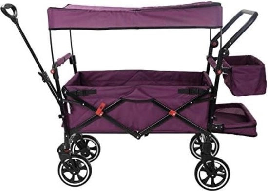 Carrello per bambini trasporto - Carrello con manubrio - Blu