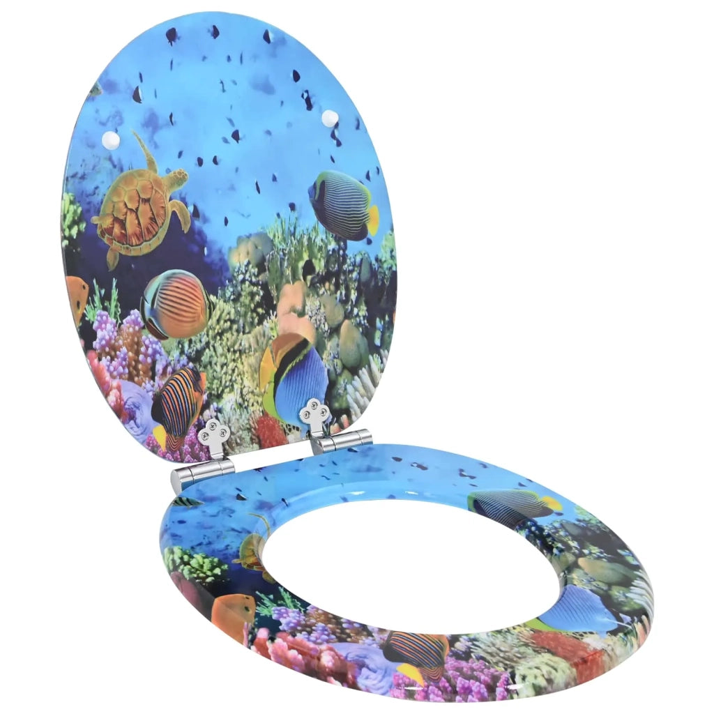 Sedile per toilette con chiusura morbida Blu mare profondo CFW7146253