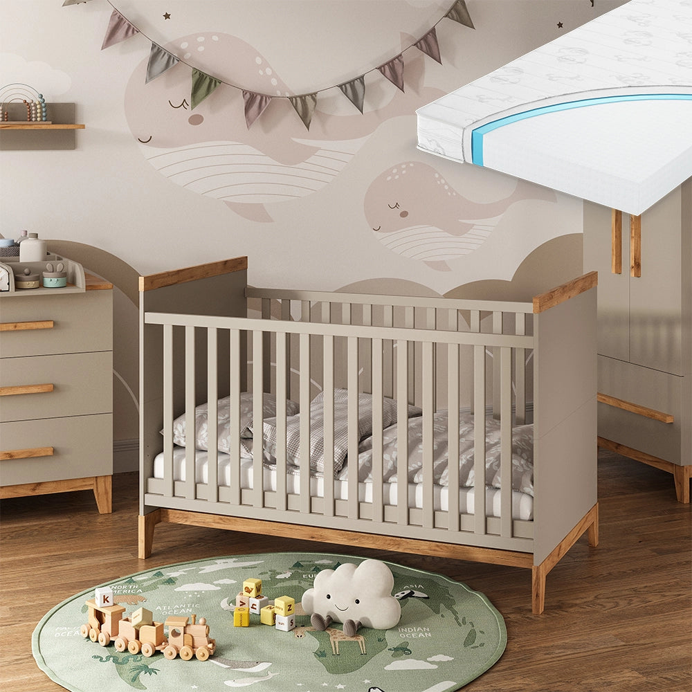 Vitalispa culla neonato Cashmere/Artigianale 70x140 cm con materasso