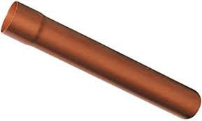 Gronda pvc color rame d.080 - pl uviale mt. 1