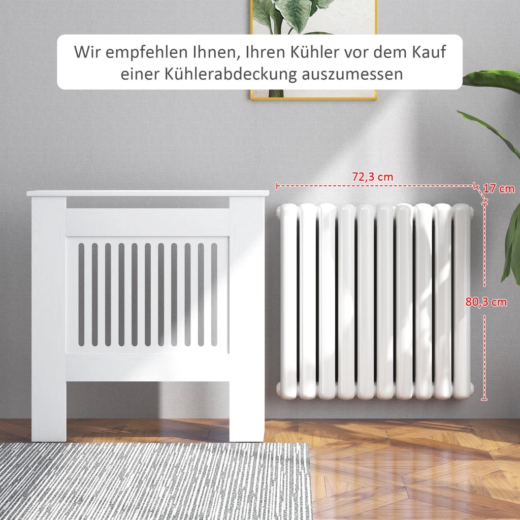 Copertura per termosifone ¨C zephmum ¨C MDF bianco 78x19x81 cm