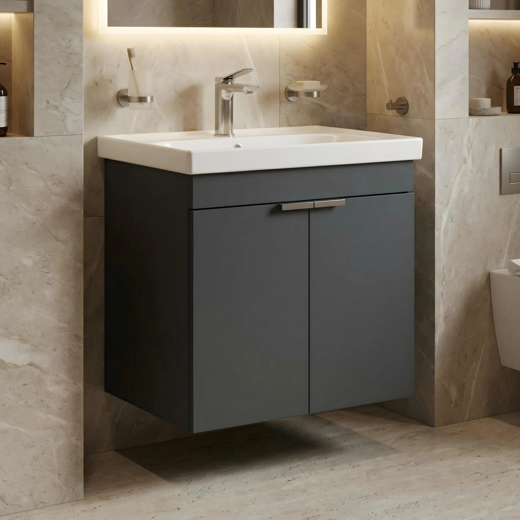 Mobile lavabo "Desna 60" - 60 x 45 x 58 cm - Antracite opaco