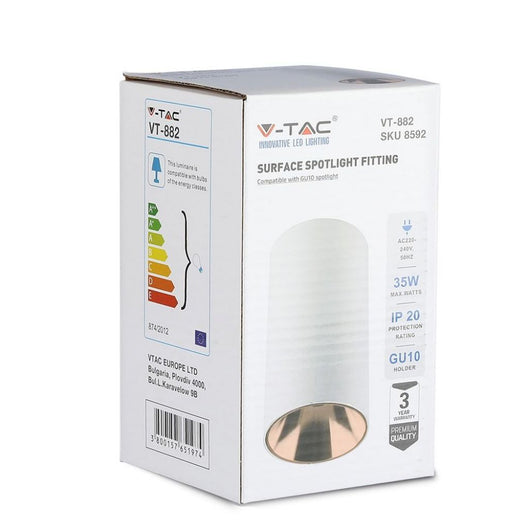 Porta faretto da interno GU10 adatto a colore bianco e oro rosa