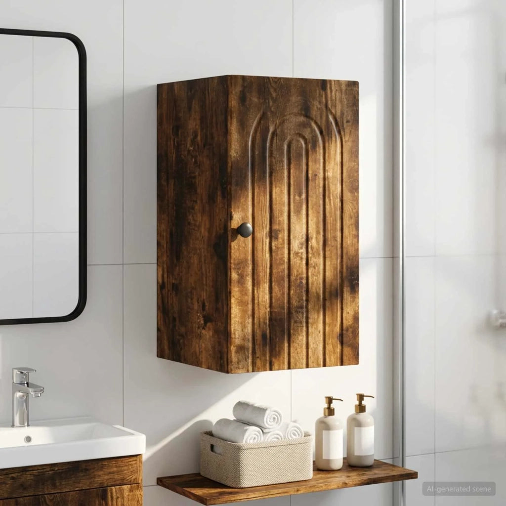 Armadio da bagno a muro ALKMAAR Rovere Fumo 30 x 31 x 59 cm 896150