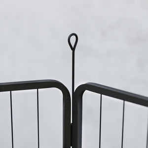 Recinto per Cani a 6 Pannelli Modulabili da 80x1,5x80A cm con Porta di Ingresso in Acciaio Nero