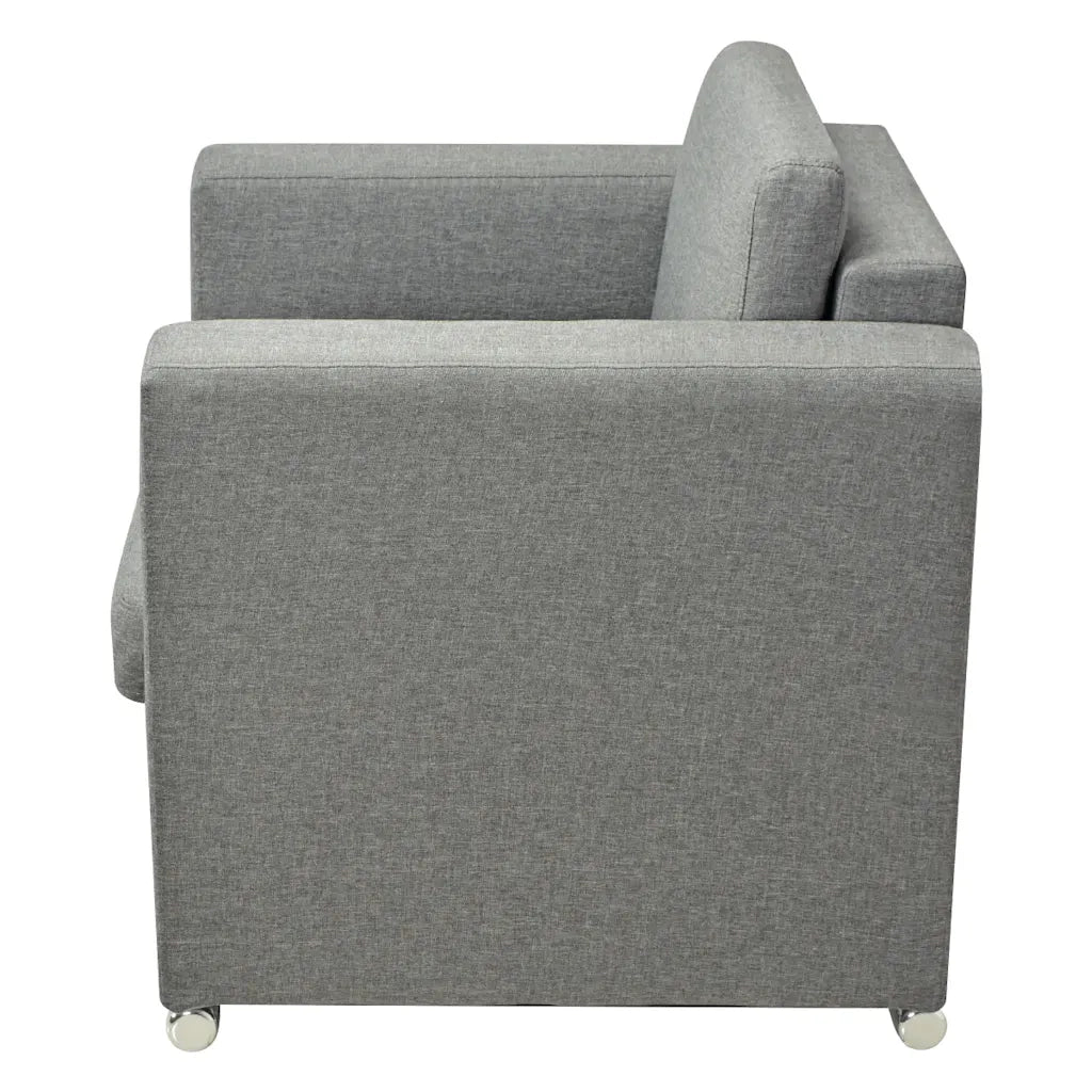 3 Pz Set di Divani in Stoffa Grigio Chiaro 274213