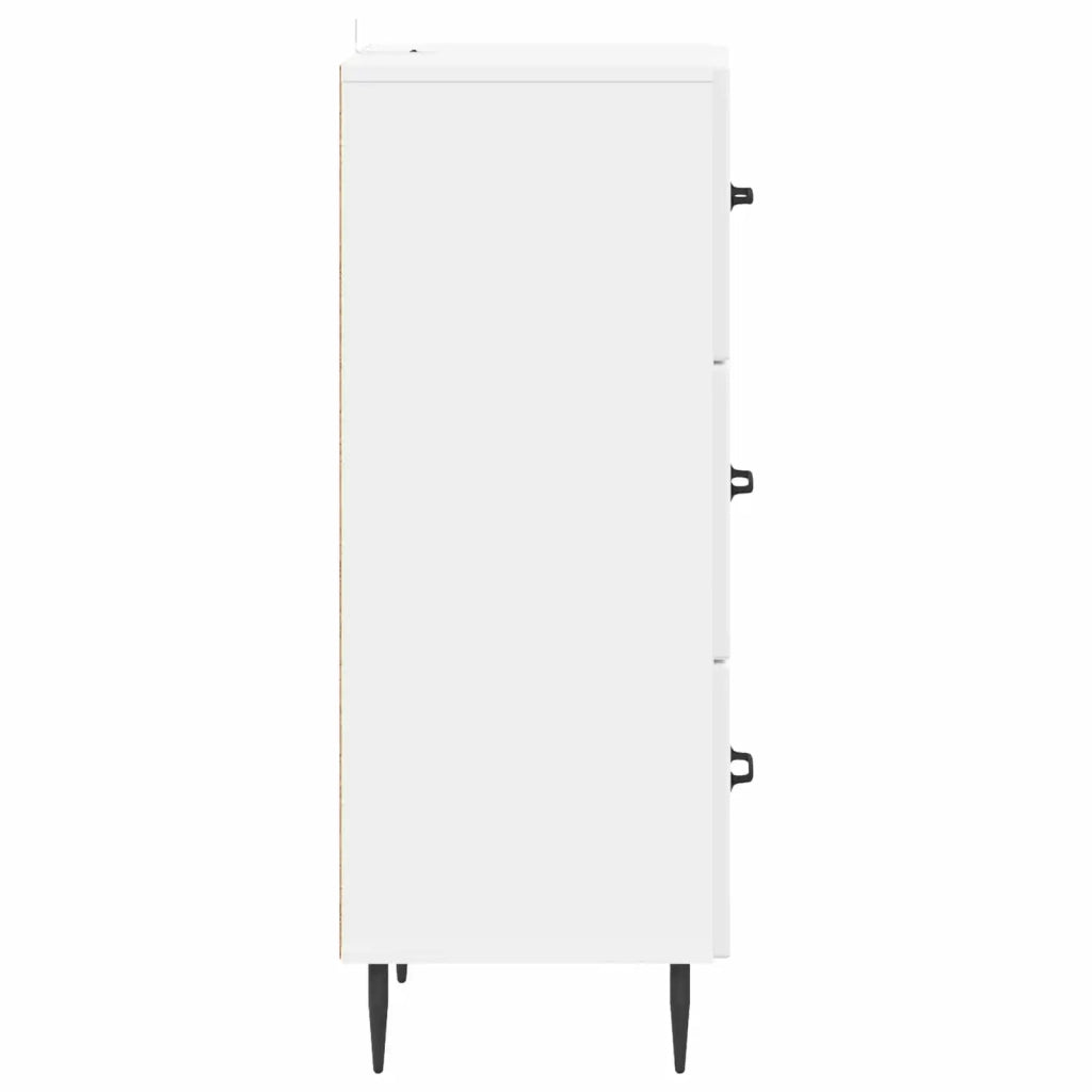 Mobile con Cassetti Bianco Lucido 33 x 34,5 x 89,5 cm 894849