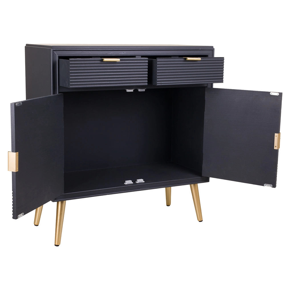Mobile da ingresso in legno grigio scuro 80x36,5x85,5h