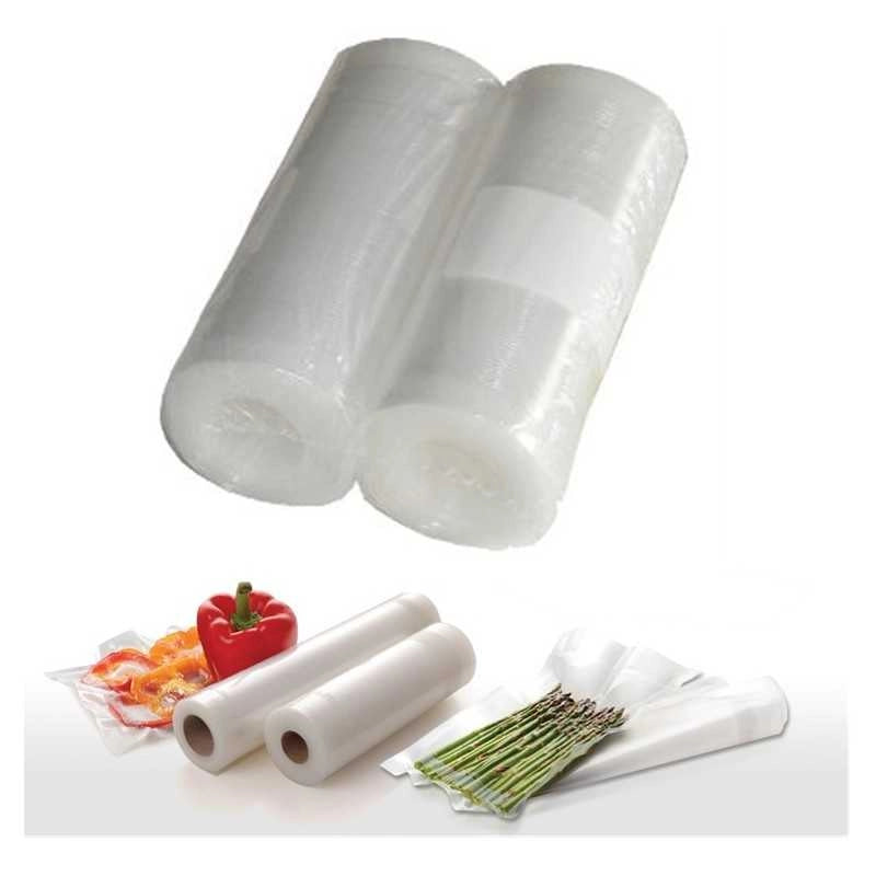 Conf. 2 rotoli Bobine Busta Sottovuoto Alimenti  larghezza 20cm x 600 cm - UNIVERSALE
