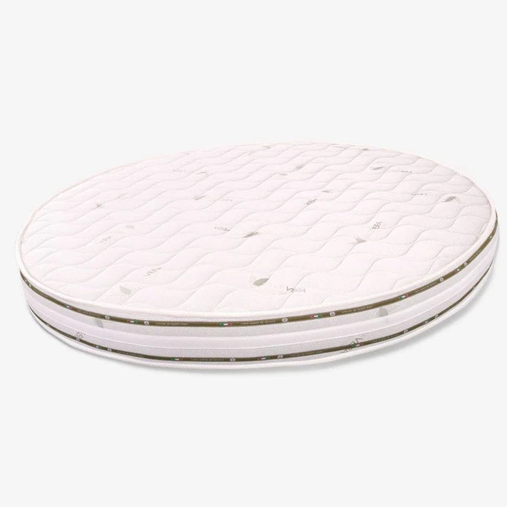 Materasso rotondo in Waterfoam, diametro 190cm - alto 20 cm, tessuto AloeVera