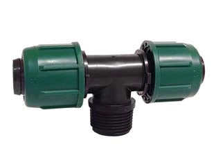 TEE 90° A COMPRESSIONE ALA PN4 FILETTO MASCHIO- - 16X3/4 x16 - 10 pezzi