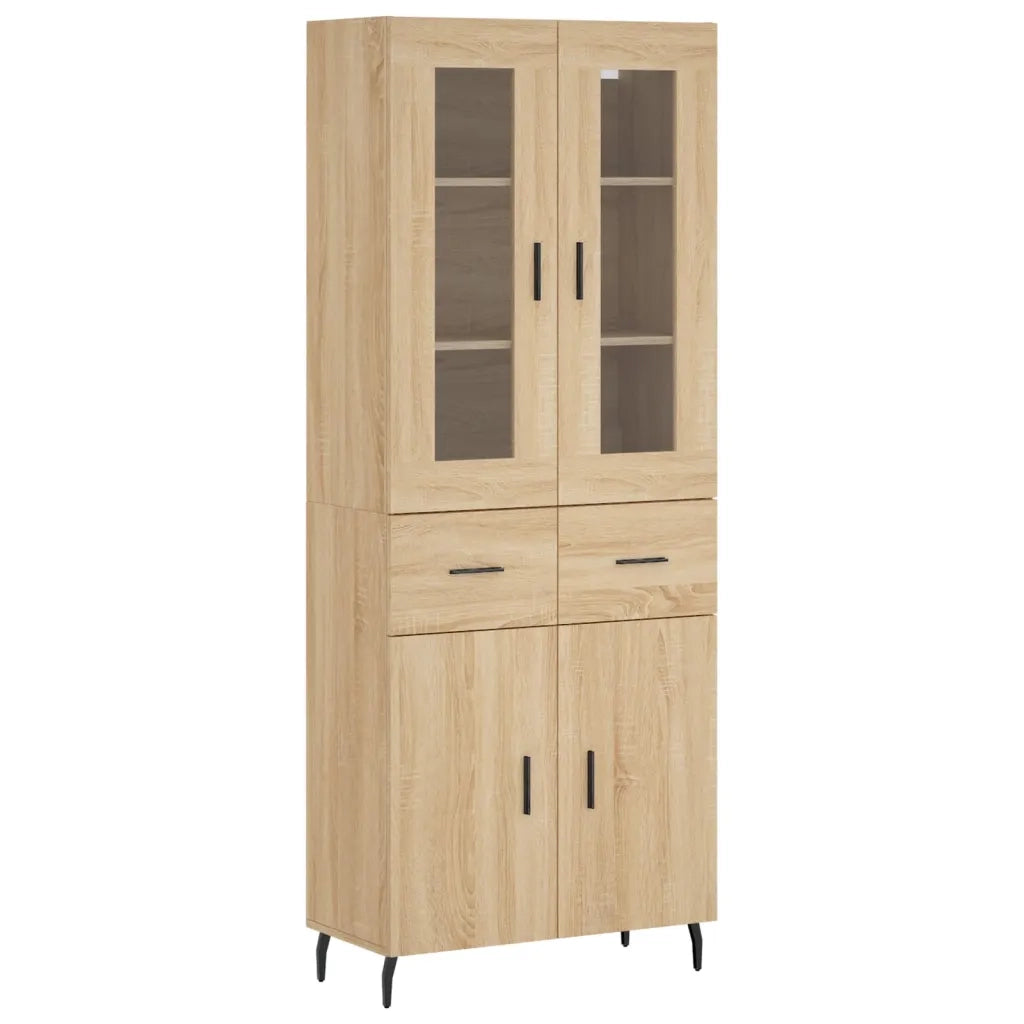 vidaXL Credenza Rovere Sonoma 69,5x34x180 cm in Legno Multistrato