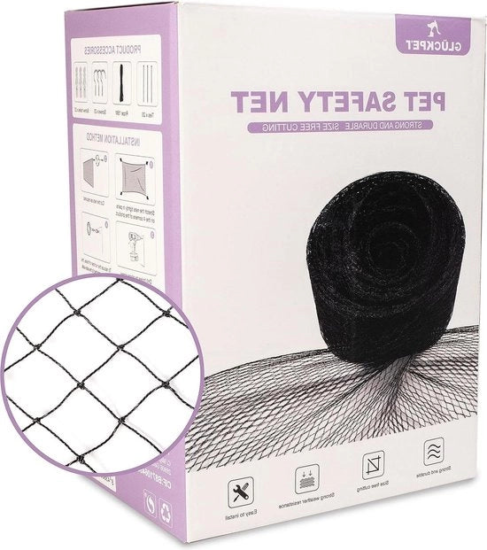 Catennato di sicurezza per balcone e finestre 4x3 m tagliabile a mano con chiodi in acciaio inossidabile - Catennato per balcone