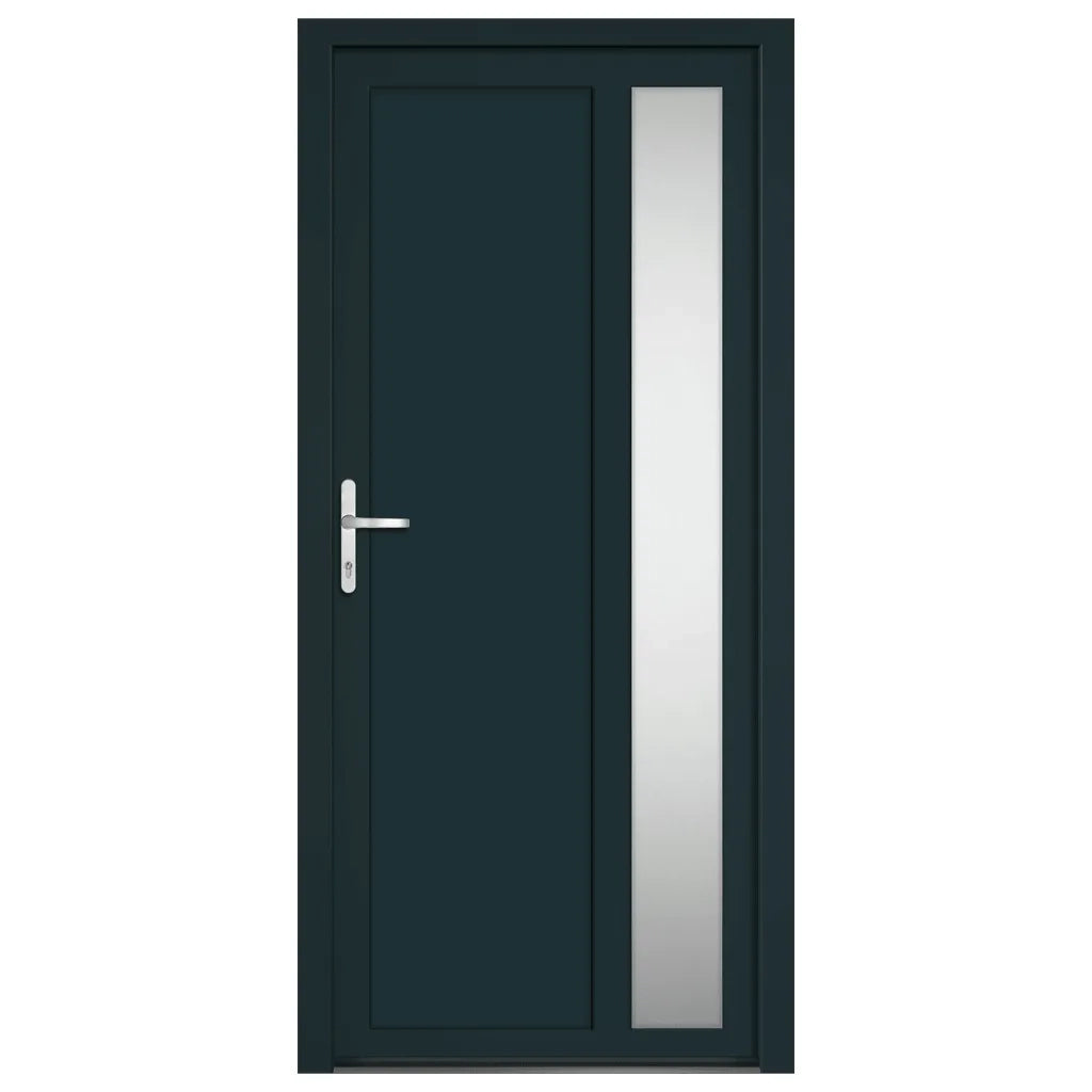 Porta Ingresso Antracite 98x208 cm in PVC 3157101