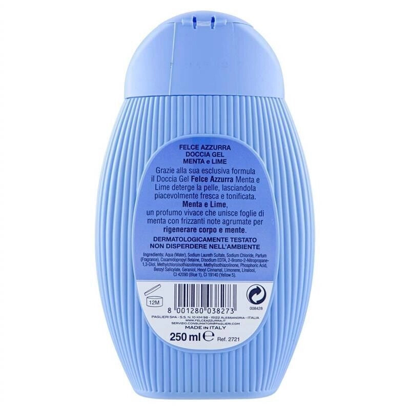 SET 3 FELCE AZZURRA DOCCIA  IN FORMATO DA 250ML ALLA MENTA E LIME