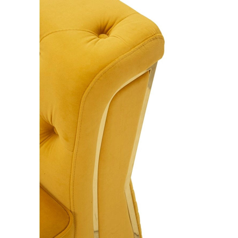 Poltrona Emy Senape Con Cuscino cm 104x83x76