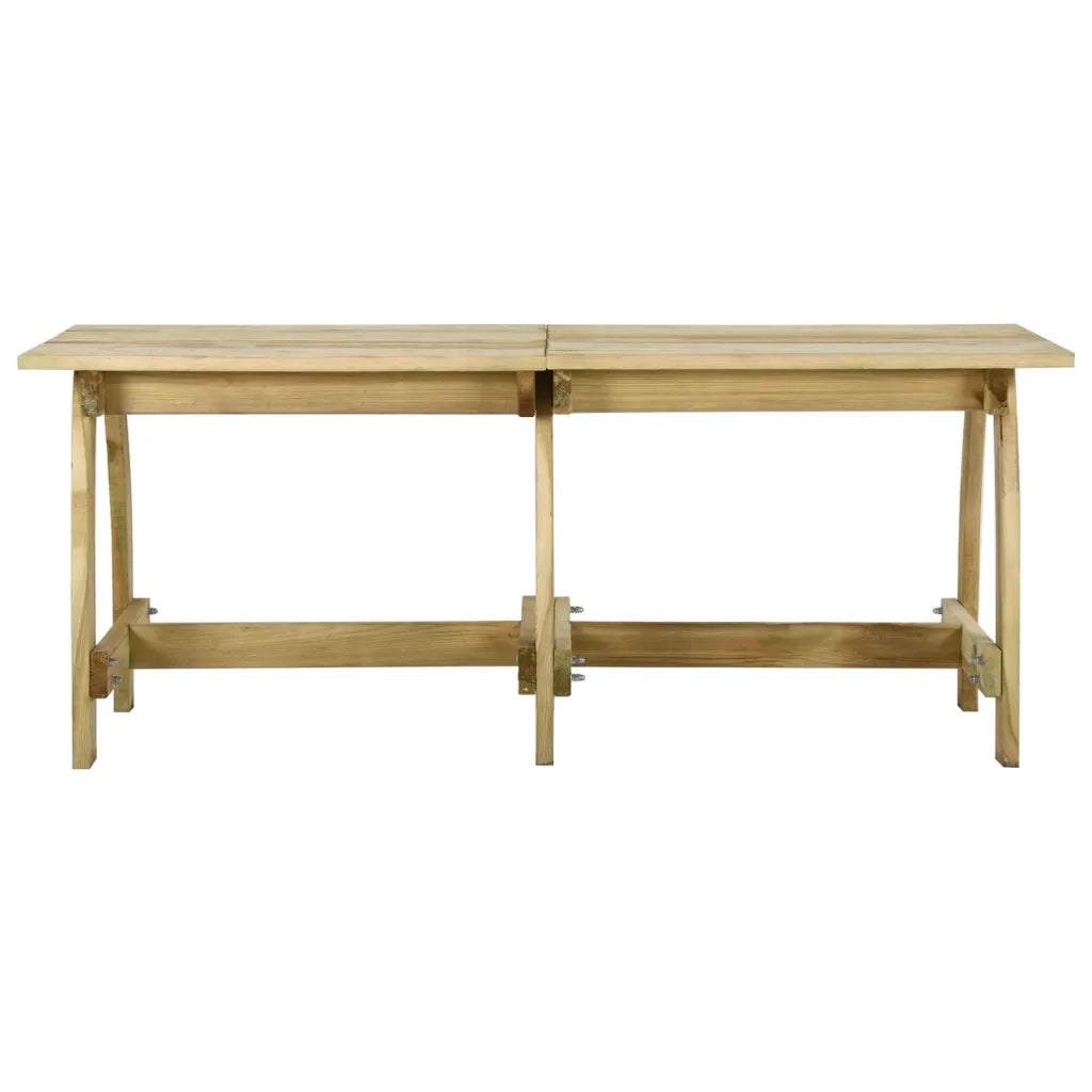 Tavolo da Giardino 220x74x75 cm in Legno di Pino Impregnato cod mxl 34440