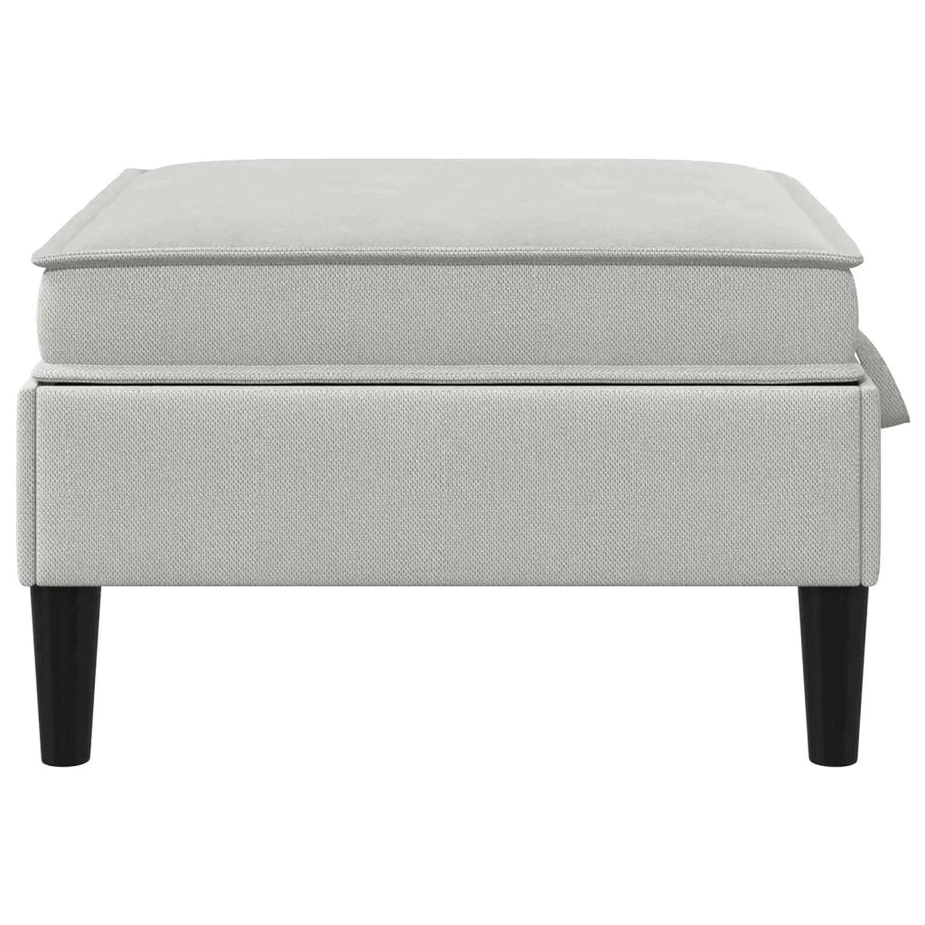 Pouf con Storage Grigio chiaro Velluto