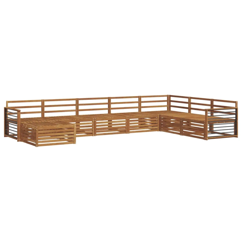 Set divani 8 pcs Naturale Legno di Acacia Massello
