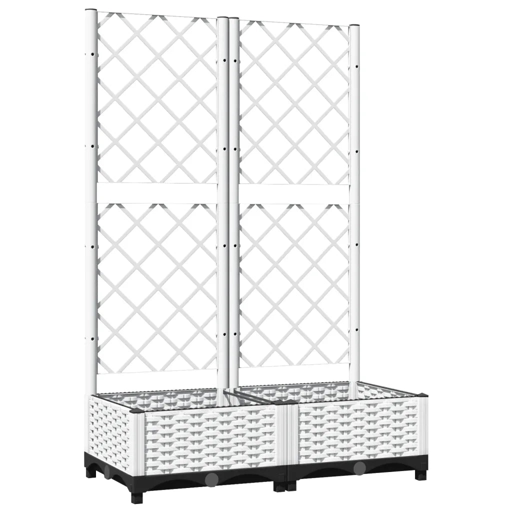 Fioriera da Giardino con Graticcio Bianco 80x40x121,5 cm PPcod mxl 119036