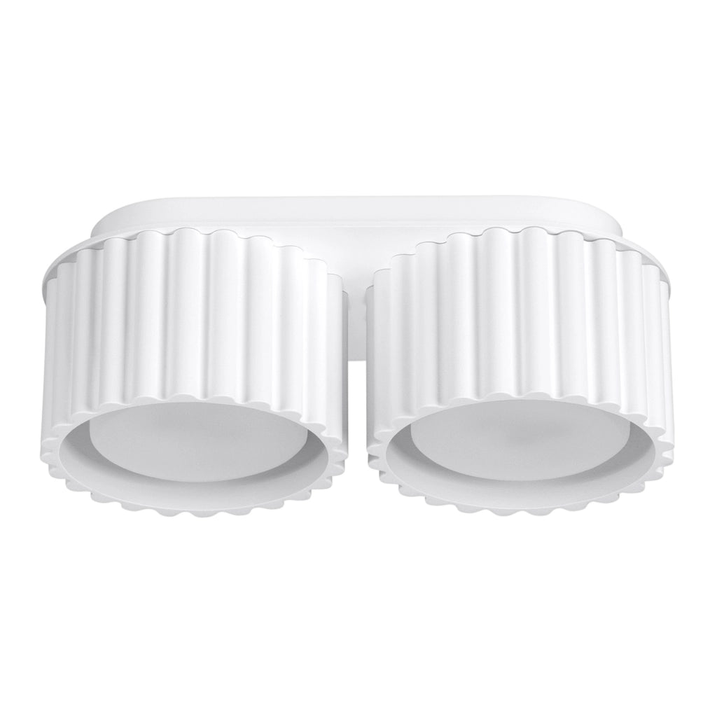 Plafoniera moderna bianca ovale 21cm 2xGX53 Pure Lume