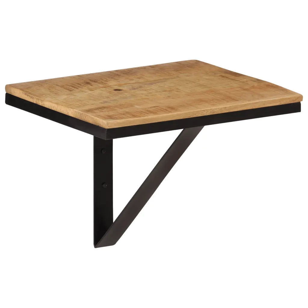 Mensola da Parete | Mensola sospesa 40x30x32 cm in Legno Massello Mango e Ferro