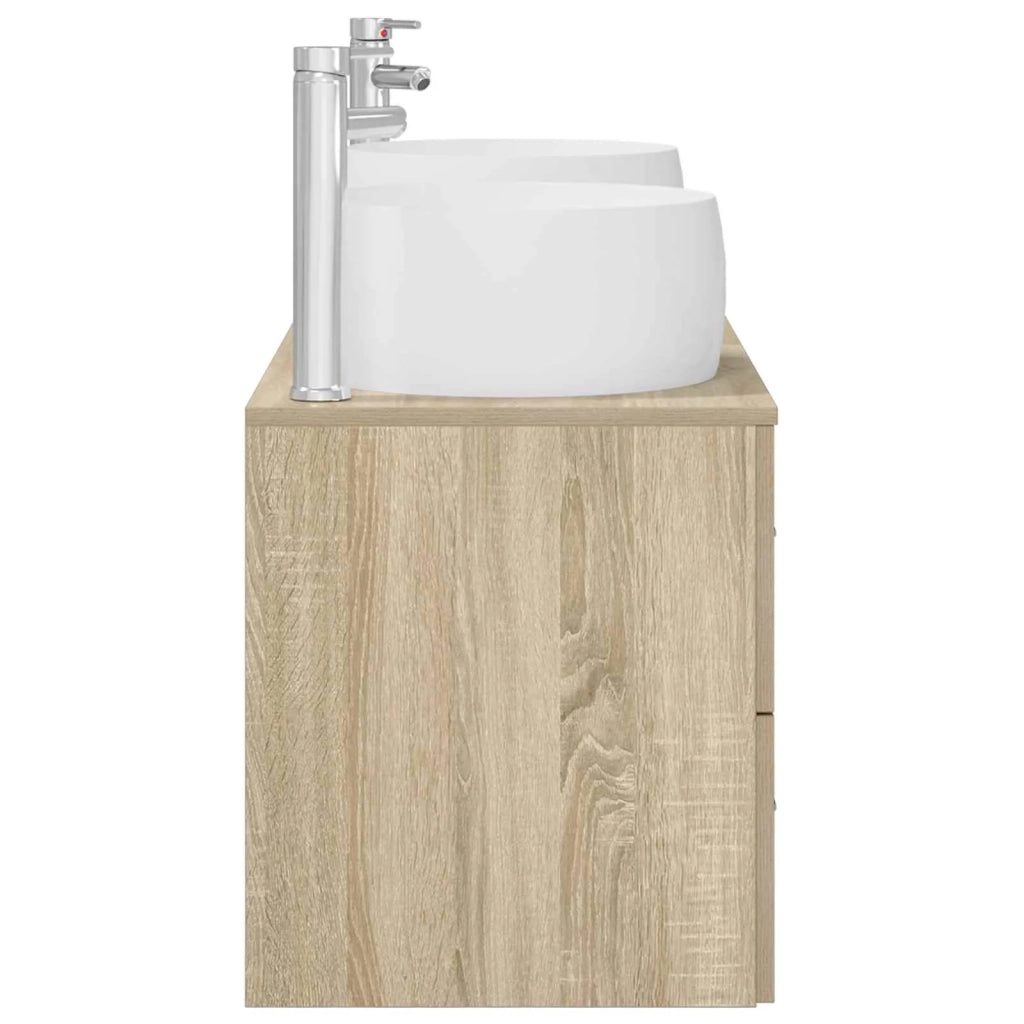 Set di mobili per il bagno 3 pz Rovere Sonoma 3405925